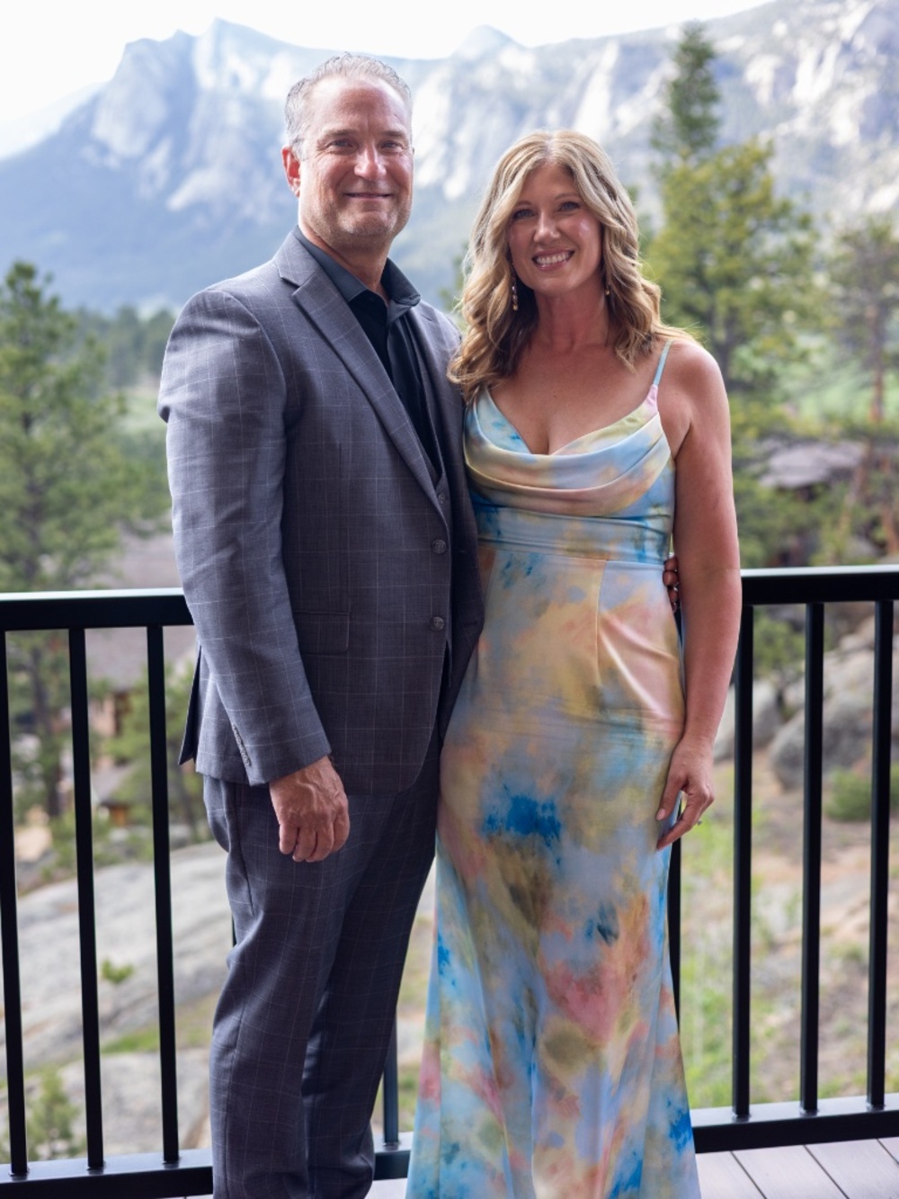 Azazie Atelier Aimee Watercolor Maxi Gown - Picture 5 of 6